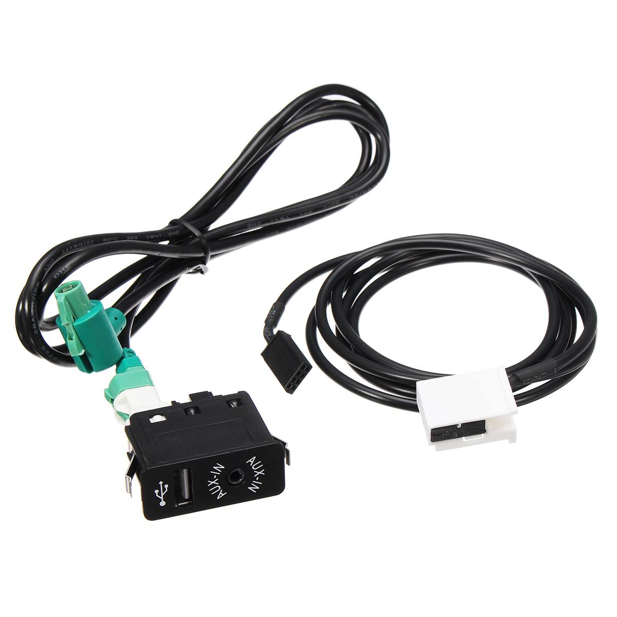 Til bmw  e60 e61 e63 e64 e87 e90 e70 f25 til phantom car aux usb socket switch+aux usb cable usb cable adapter audio harness wire