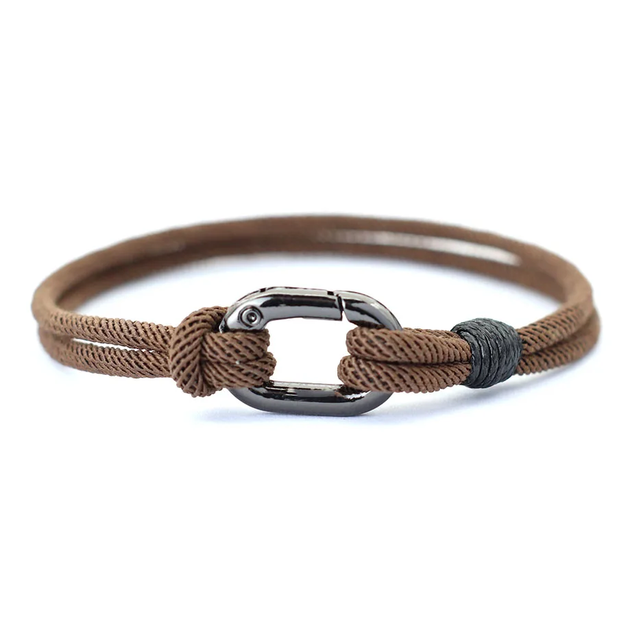Noter Thin Thread Bracelet For Men Handmade Braided String Charm Braslet Outdoor Survival Braclet Stylish Knot Nautical Pulsera: Imitation Rhodium Plated