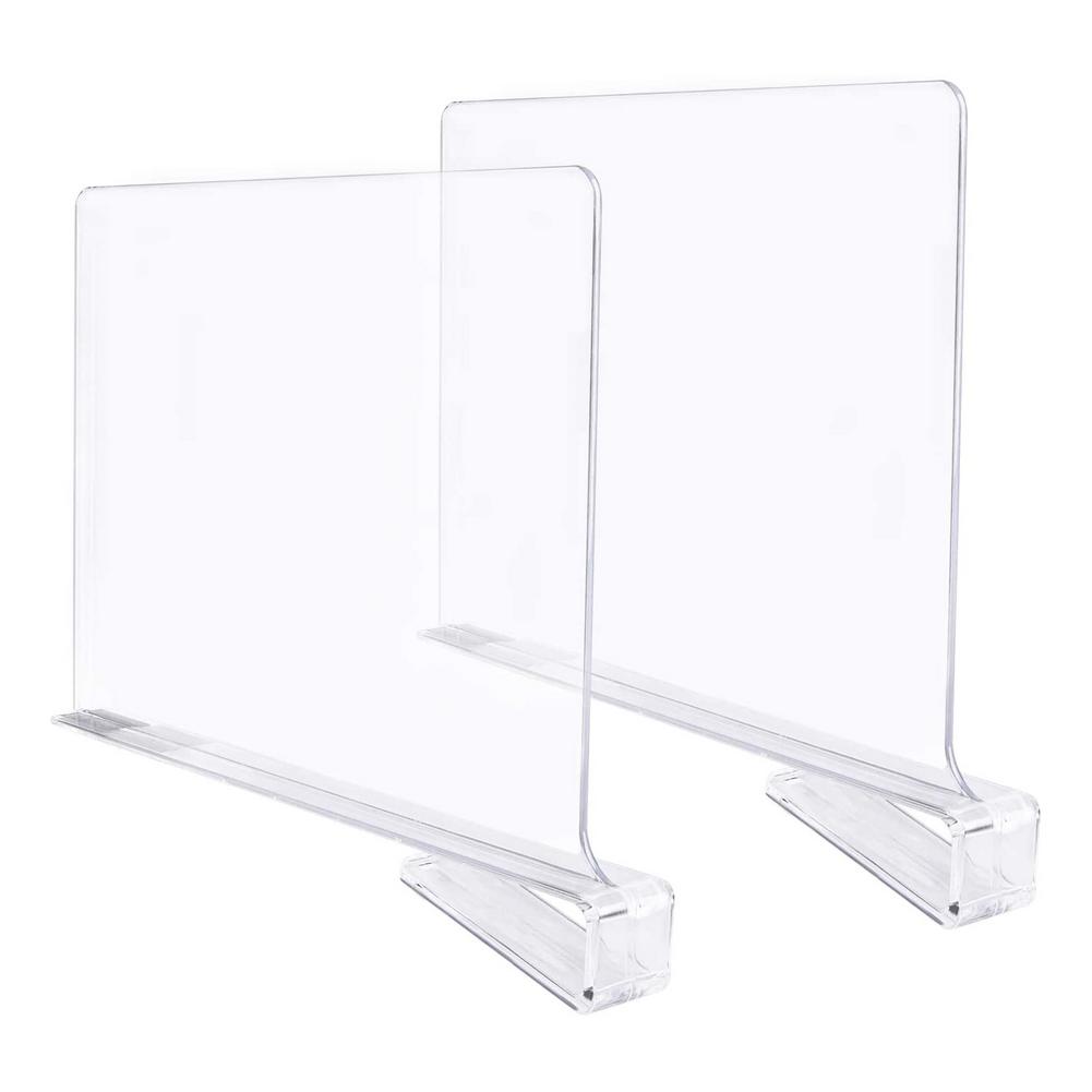 Household Acrylic Partition Clothes Partition Transparent Partition Book Partition Material Partition Wall Cabinet Separator: 2 pcs