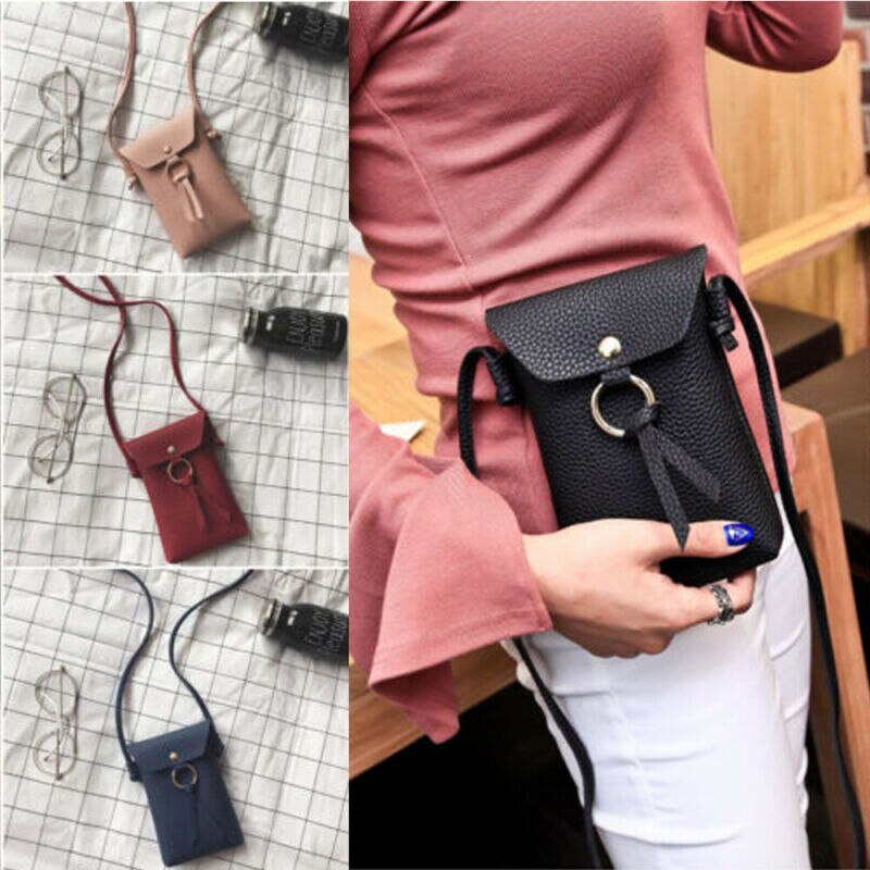 Kvinder lille skuldertaske pung mobiltelefon taske mini mønt crossbody taske