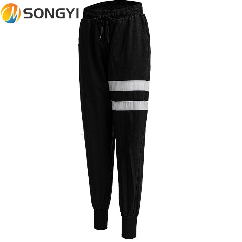 SONGYI-chándal a rayas para mujer, pantalones de entrenamiento, Yoga, gimnasio, Fitness, sueltos, elásticos, informales, S262