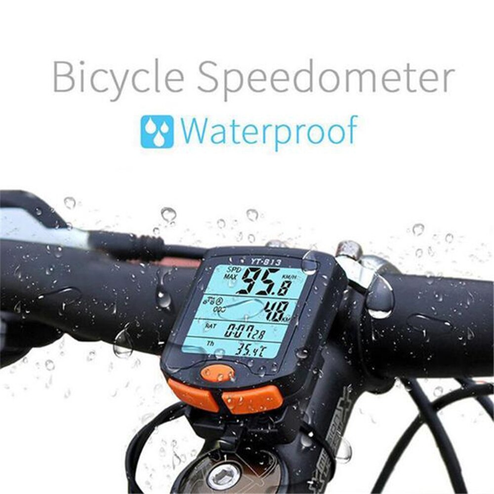 MTB Bicycle Speedometer Bike Odometer Cycling Multi Function Waterproof Bike Computer 4 Line Display With Backlight
