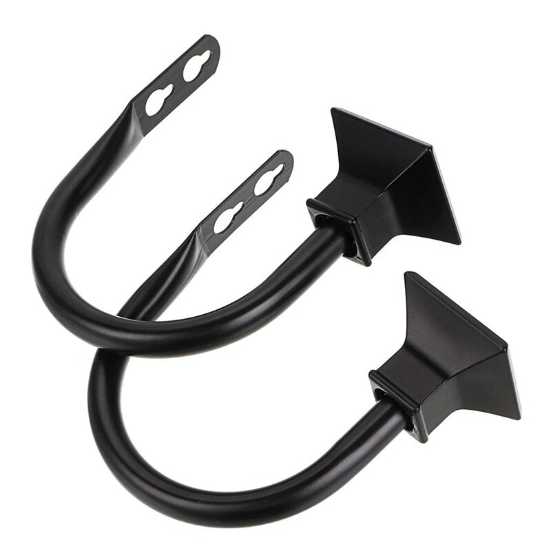 Zestaw 2 kwadratowych metalowych ozdobna zasłona trzymająca plecy, naścienne okna draperie Tiebacks robić sypialni, salonu, biura w