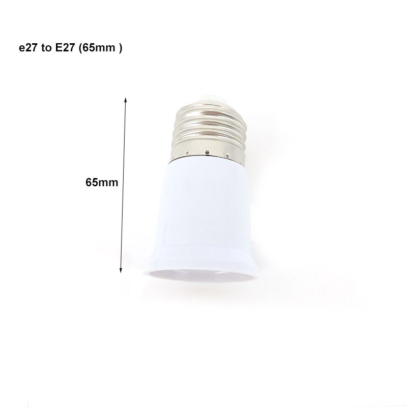 E27 To E27 LED light Lamp bulb Base Socket Screw Extension power Holder Converter Flexible E27-E27 Retardant Adapter V27: black