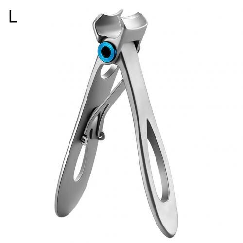 Stainless Steel Wide Mouth Thick Nail Trimmer Toenail Fingernail Cutter Clippers & Trimmers: Silver L