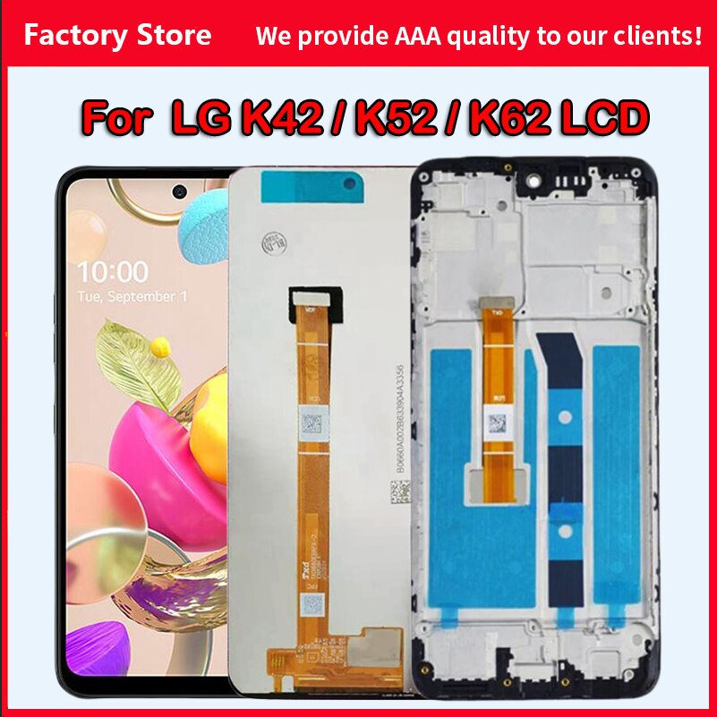 Original 10-Touch AAA LCD For LG K42 K52 K62 LCD Display Screen Replacement For LG LMK525H LMK420 520 LM-K420 520