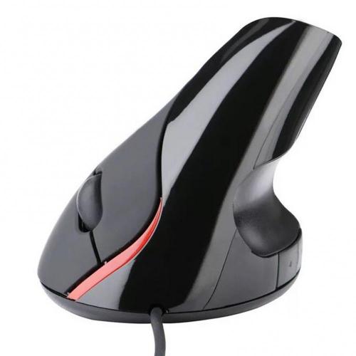 Souris verticale ergonomique sans fil, accessoire optique de jeu 6D USB, pour ordinateur portable et PC, droitier ou gaucher: Black