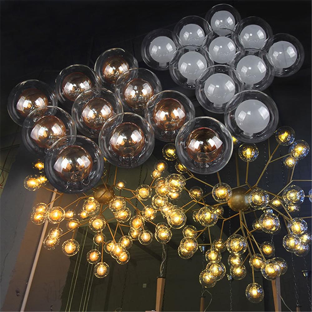 Abat-jour en verre Globe blanc clair pour ampoules G4 D8cm D10cm remplacement de l'abat-jour pour Lustre suspension lampe Lustre accessoires pièces
