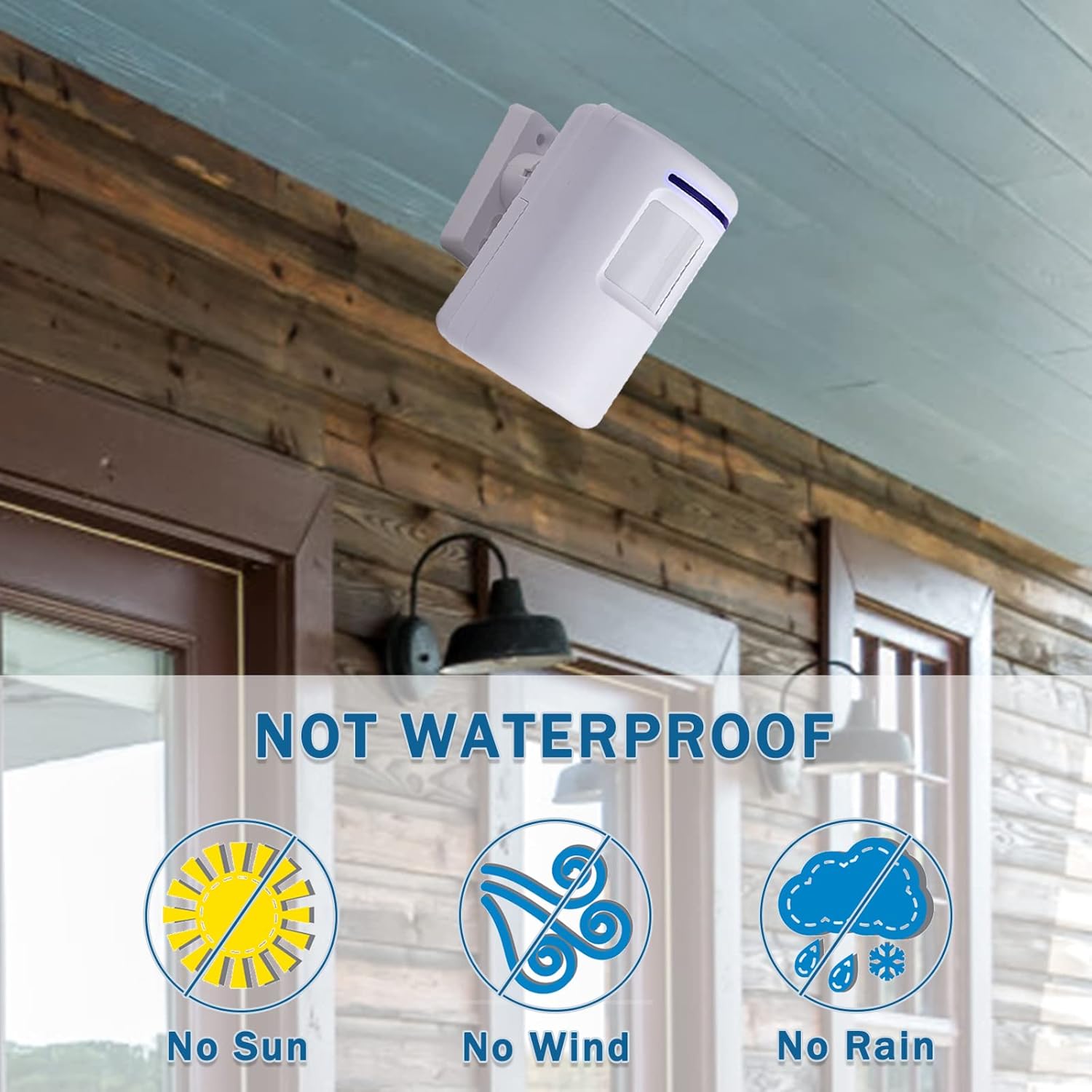 Bewegingsmelder Sensor Alarm, Weerbestendig Oprit Alarm Draadloos, Binnen Buiten Huisbeveiliging Zakelijk Bewegingssensor Alarm