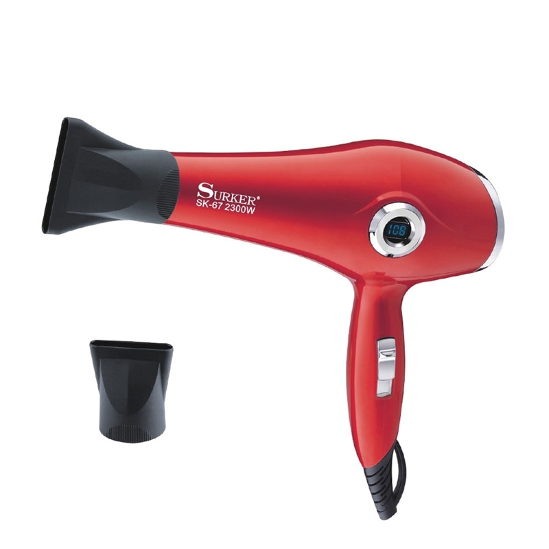 SURKER secador de pelo 2300W Motor ligero secador de pelo con difusor fuerte secador de pelo LCD 3 modos para ajustar Win: Default Title