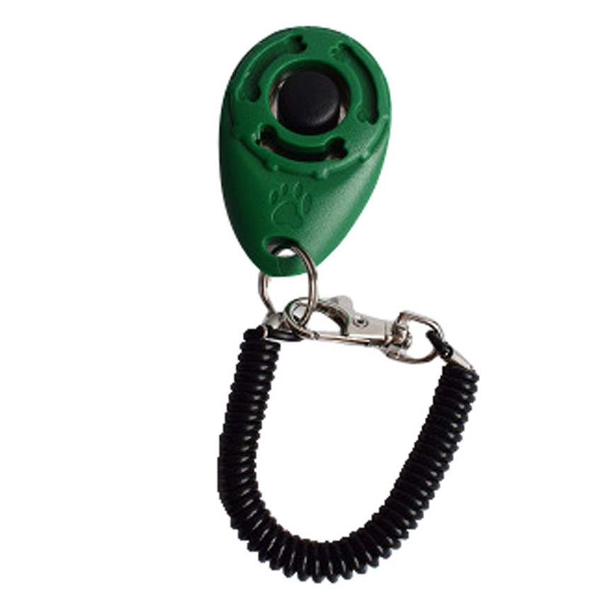 Training Clickers Dog Pet Click Clicker Training Trainer Aid Wrist Strap &915 @ &: Green