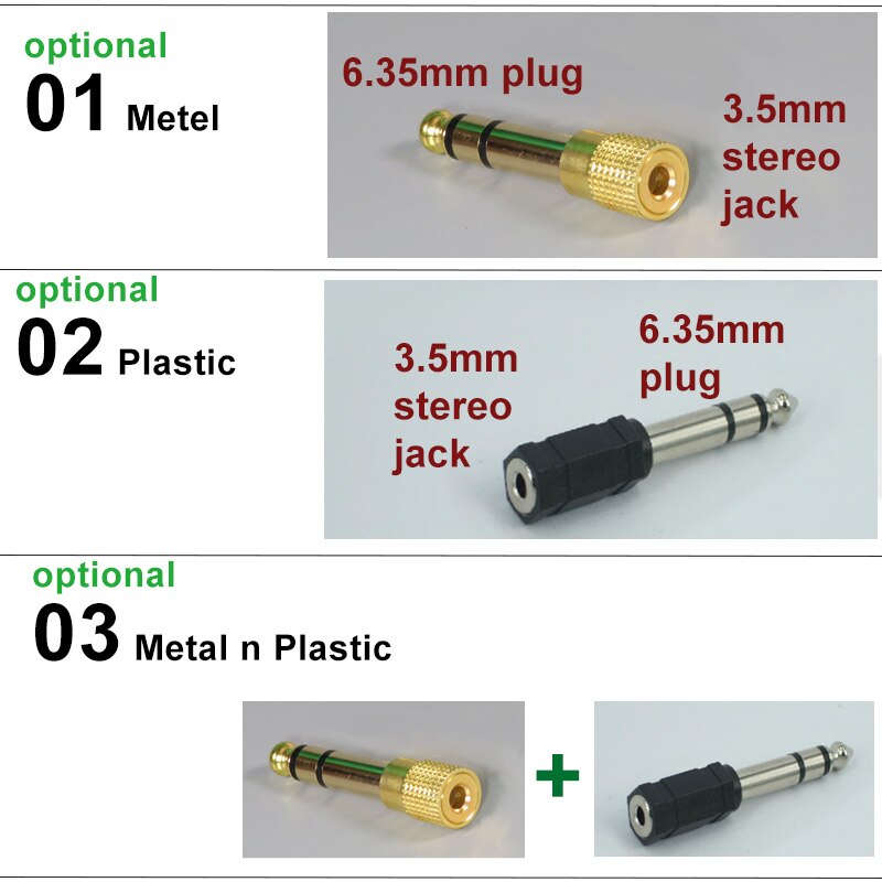 PCTONIC 6.35 naar 3.5mm stereo 3-lijnen audio connector 3.5mm naar 6.5mm plug jack converter adapter audio voor elektrische piano AUX