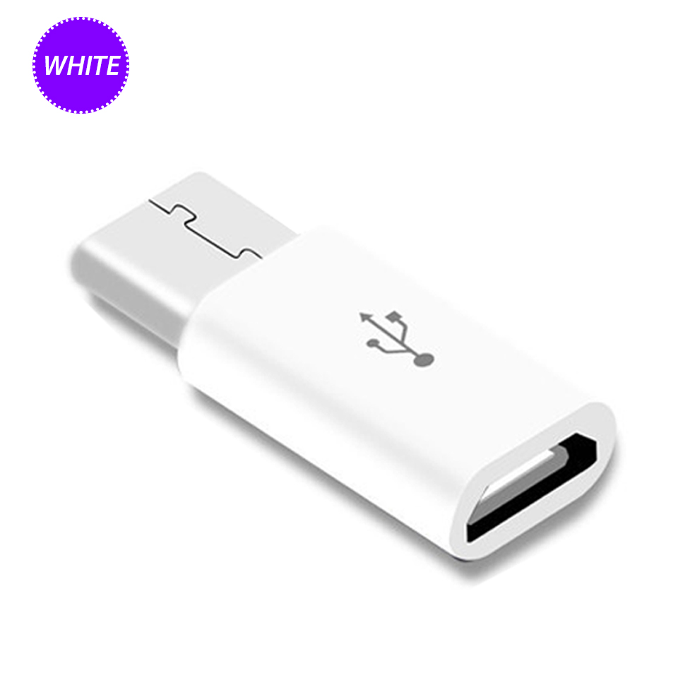 Mobile Phone Adapter Long Conveter For Blackview BV9900 A80 Pro Oukitel USB Type C Micro USB Mini Adapter Microusb Connector: white 1 piece