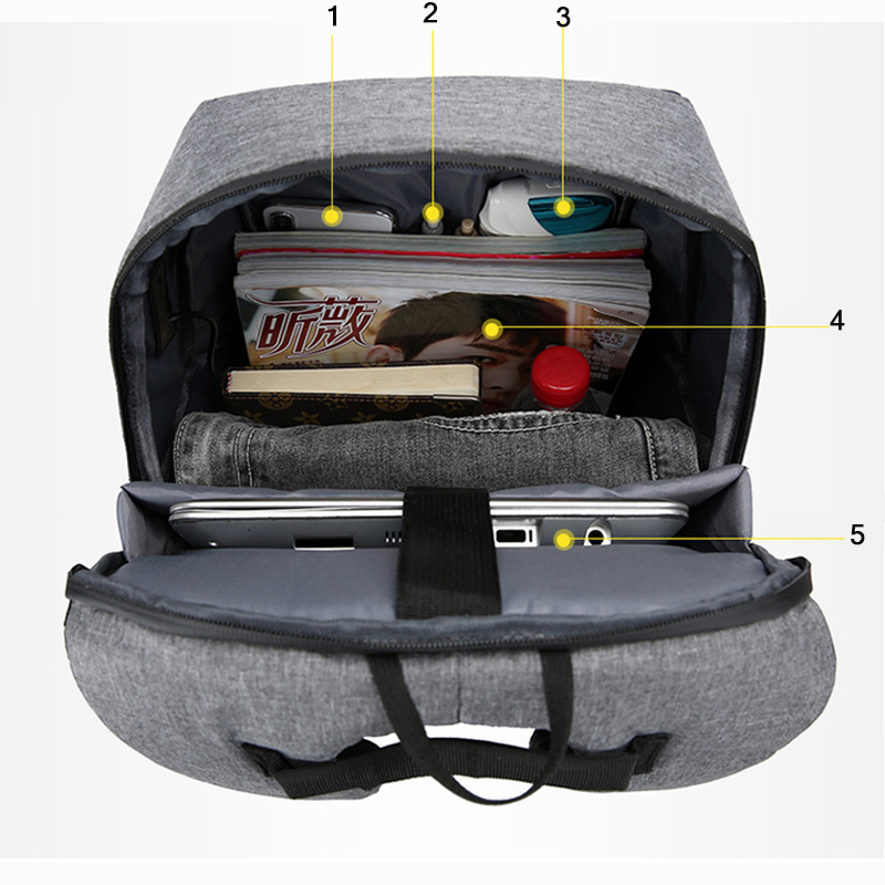 Sac à dos hommes USB charge étanche sac à dos pour ordinateur portable femmes décontracté Oxford mâle sac d'affaires 15.6 pouces ordinateur portable sacs à dos