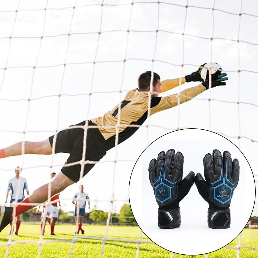 Fodboldmandshandsker latex voksen med fingerspidserne skridsikker fortykkelse målmandshandsker