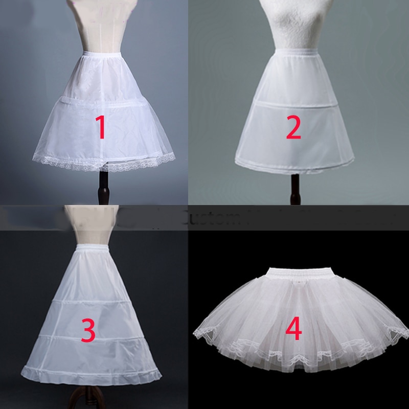 Barn underkjol barn korta underkjolar blommflicka klänning crinoline för bröllop små flickor / barn / barn underkjol