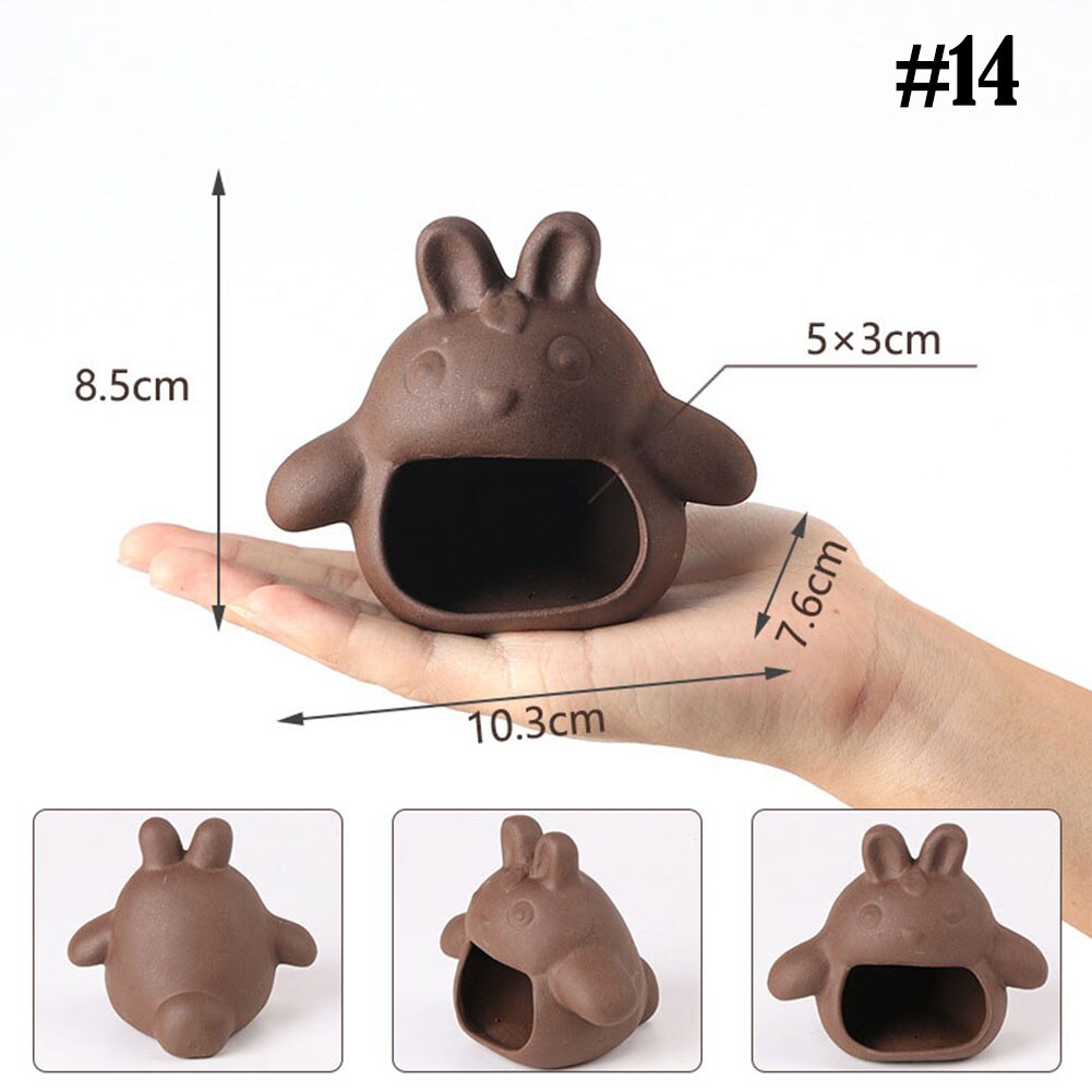 1PC Fish Tank Decor Ideas Micro Landscape Decor Fish Hiding Cave Shrimp Dodge House Resin Ornament Aquarium Landscaping: 14