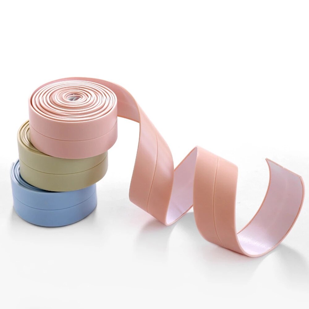 3.2M Bath Sealant Strip Tape Kitchen Bathroom Floor Corner Wall PVC Self Adhesive Waterproof Sink Basin Edge Sealing Tape