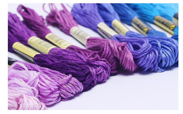 4meter 50pcs embroidery floss Cross Stitch Cotton Embroidery Thread Floss Sewing Skeins Craft