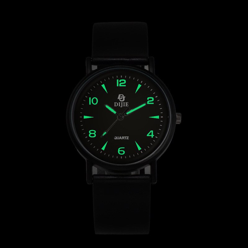 Lichtgevende Heren Horloge Lederen Band Band Led Quartz Horloge Ronde Wijzerplaat Cadeaus Voor Mannen Vrouwen Romeinse Horloges glow In Dark