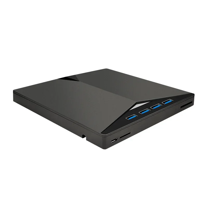 7-- in- -1 usb 3.0 type-c external dvd/cd rw drive, tray-style dvd burner/reader/player, suitable for desktop computers and laptops: Default Title