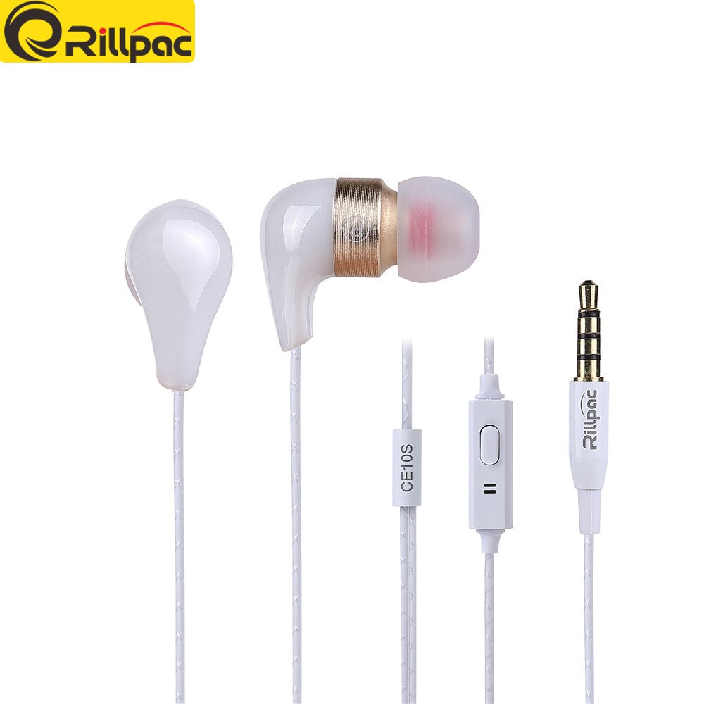 Rillpac CE10S Met Microfoon en Afstandsbediening Geluidsisolerende In-Ear Hifi Stereo Oortelefoon voor alle smartphones