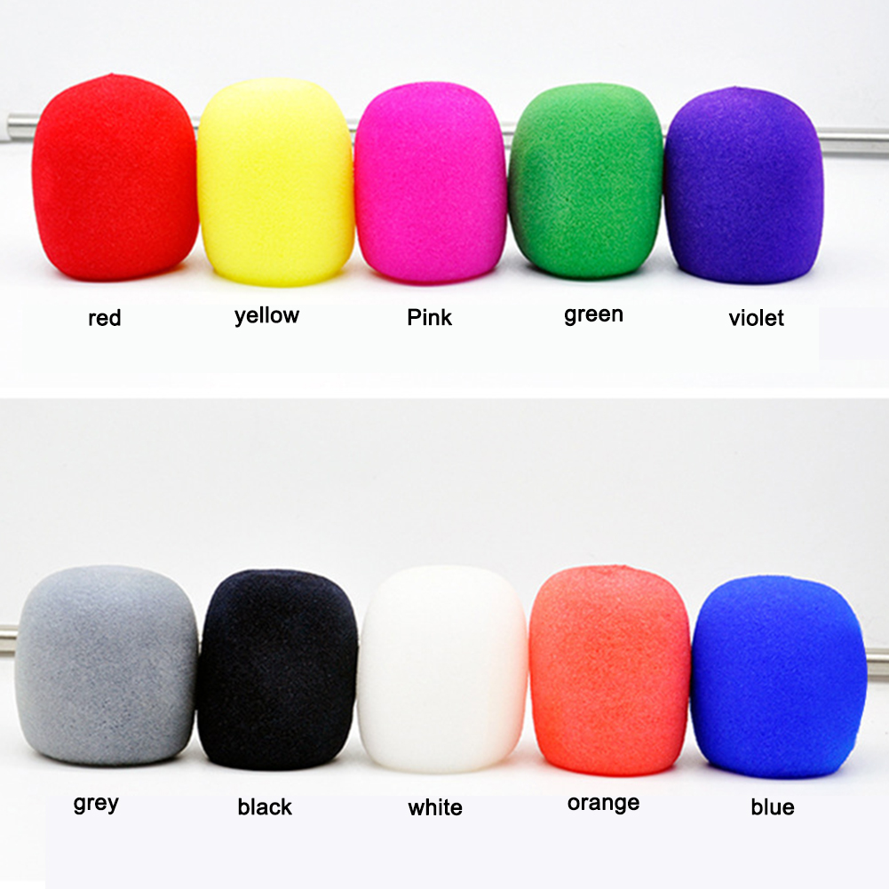 10Pcs Microfoon Foam Cover Handheld Stage Microfoon Windscherm Spons Foam Mic Cover Karaoke Dj Verkoop Microfoon Cap