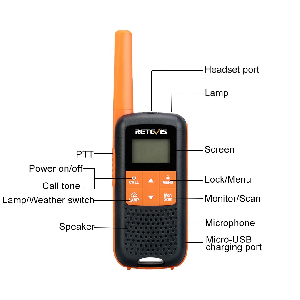 Retevis RT649/RT49 Walkie Talkie 2 stücke PMR446 FRS Familie Verwenden Radio IP65 Wasserdicht Für Jagd NOAA VOX Notfall walkie-Tonfilme