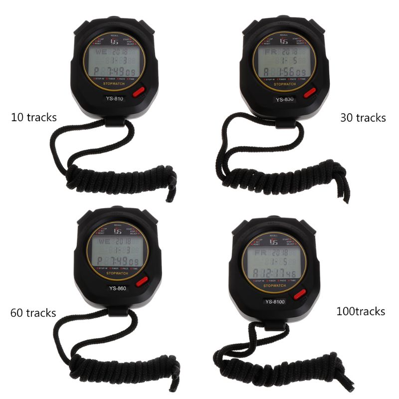Handheld Digital Stopwatch Sport Running Training Chronograph Timer 35ED