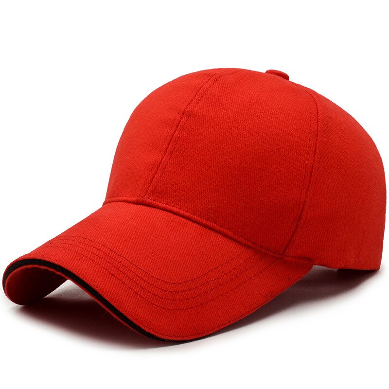 100%  puuvillaa yksivärinen miesten ulkobaseball-lippis rento naisten snapback-lippis vaellus aurinko isä rekkakuski colf hattu gorras: Punainen