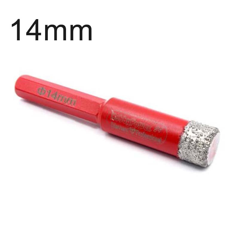 Porseleinen tegel diamantboren - 2 stuks 1-3/8/35mm droge diamant gatzaag driehoek schacht voor keramische marmeren granieten steen, diamant kern boor kit vast op boren