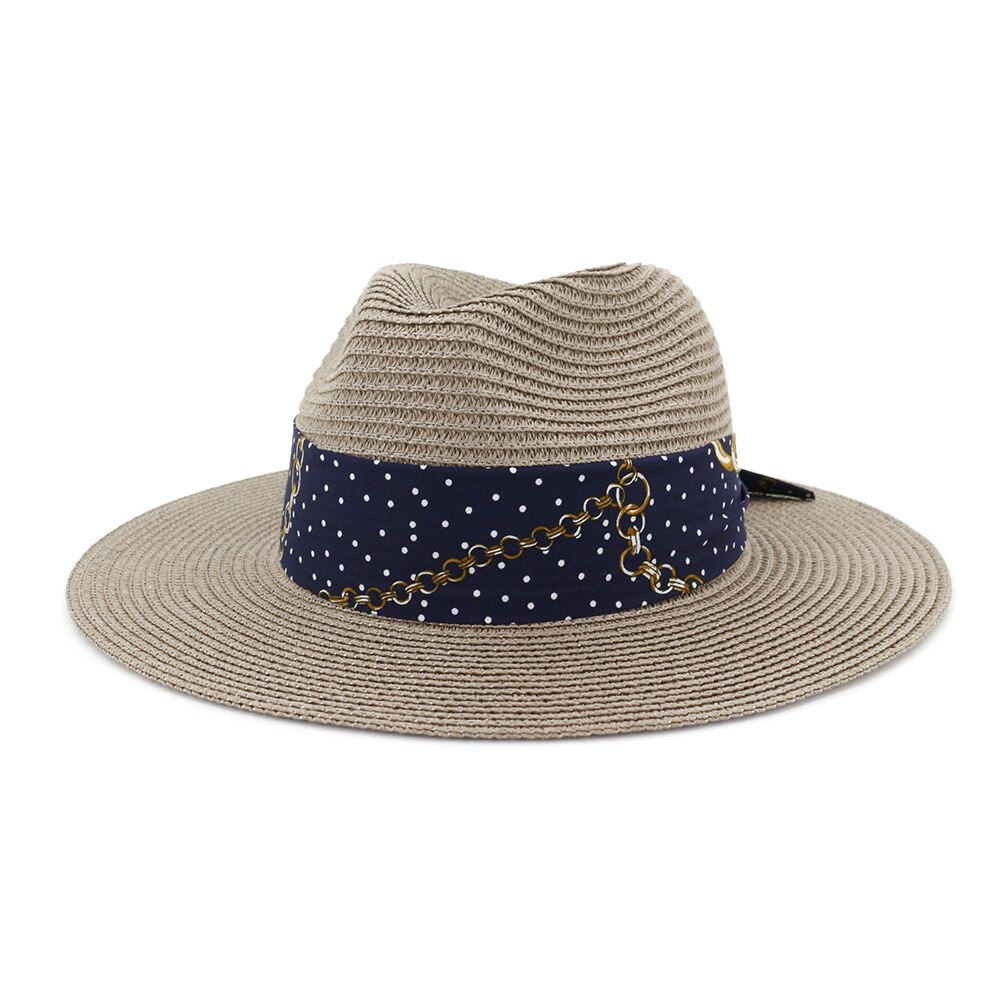 Bauhinia Spring Unisex Travel Cap Vintage Panama Hat Summer Beach Sun: Dark grey