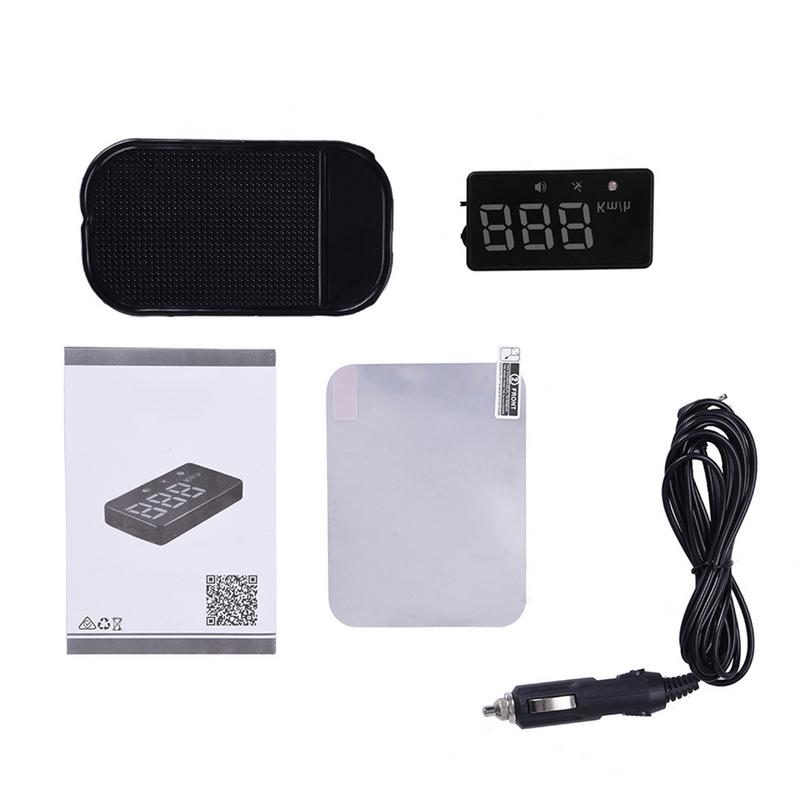 Universal 12V Car HUD Head Up Display GPS Positioning Digital LED Projector Display Monitor Charger Reflective Film