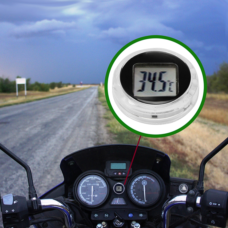 Car LCD Digital Thermometer – Windshield Mount, Transparent Display – °F/°C, 9.5cm