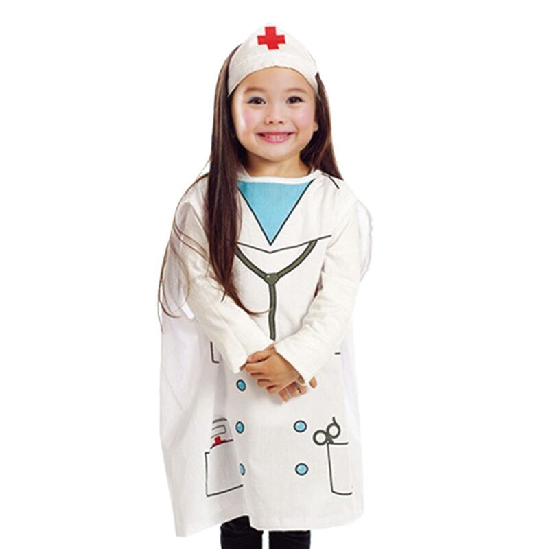 Kids Cosplay Career Costume Set Firefighter Policemen Nurse Chef Roleplay Outfit 23GD: 1