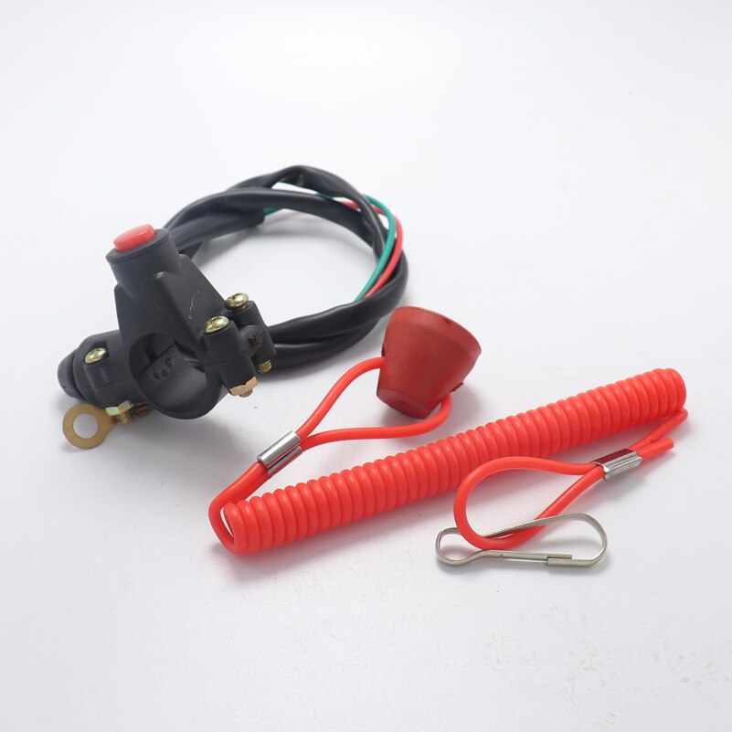 Noodstopschakelaar voor motor met veiligheidskoord, drukknop voor atv, motor, boot, motoronderbreker