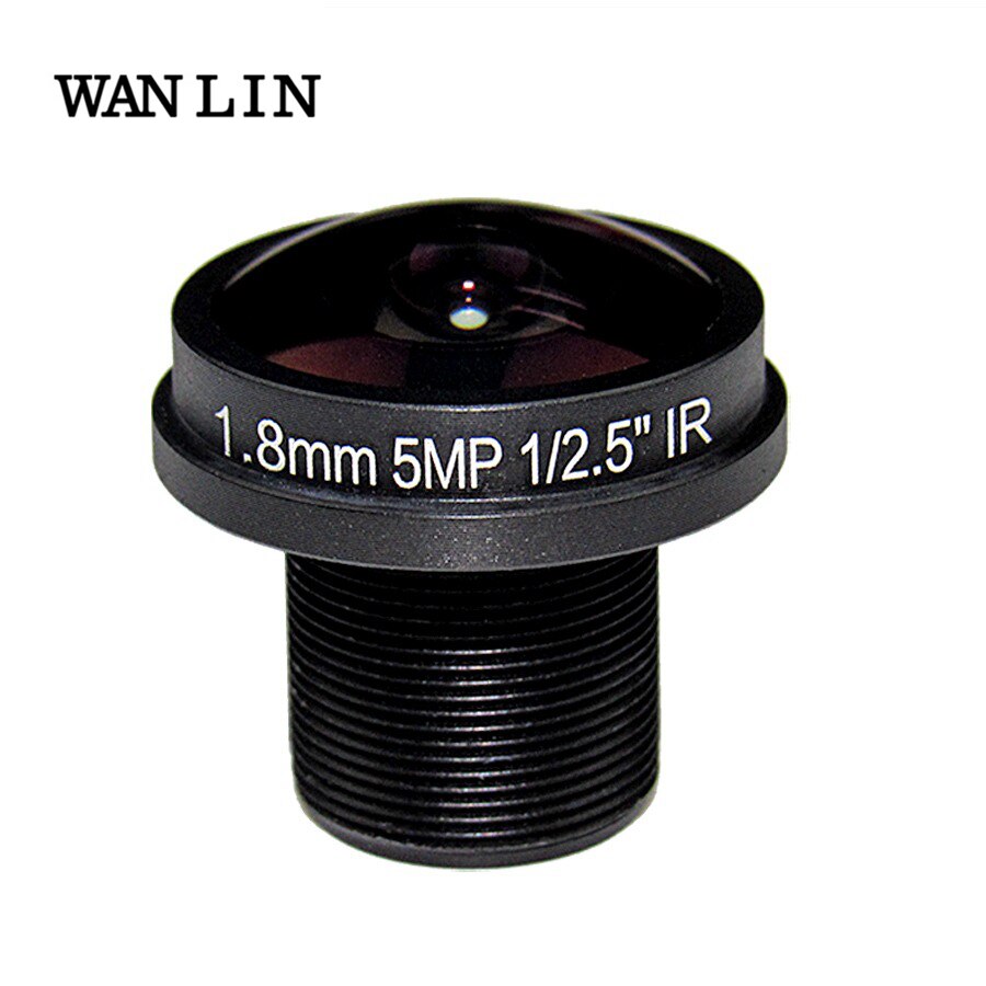 1.8mm Lens CCTV Lens Fisheye IR M12 CCTV Camera Lens 5Megapixel HD For HD IP Camera 180D Wide Viewing Angle F2.0 1/2.5"