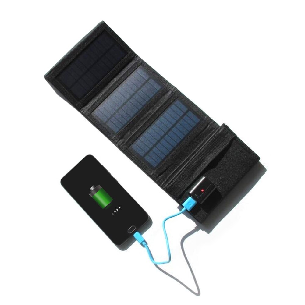 5w 6w 7w mobil powerbank vandring camping utomhus tillbehör usb hopfällbar solpanel laddare pack med karbinhakar