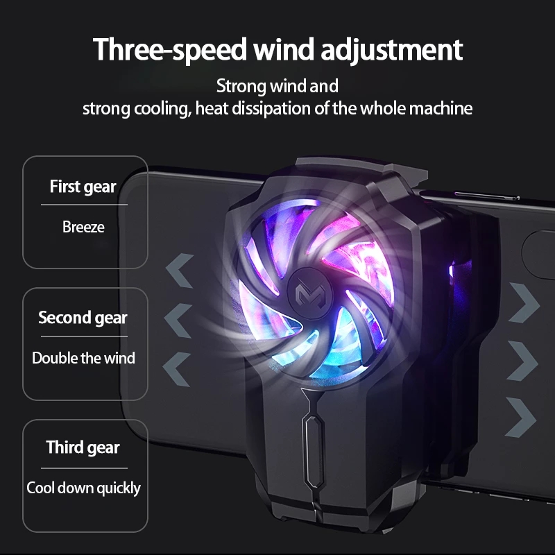 DL05 Mobiele Telefoon Gaming Fan Koeler Heatsink Led Digitale Display Draagbare Usb Type-C Gamepad Koelsysteem Radiator Warmte sink