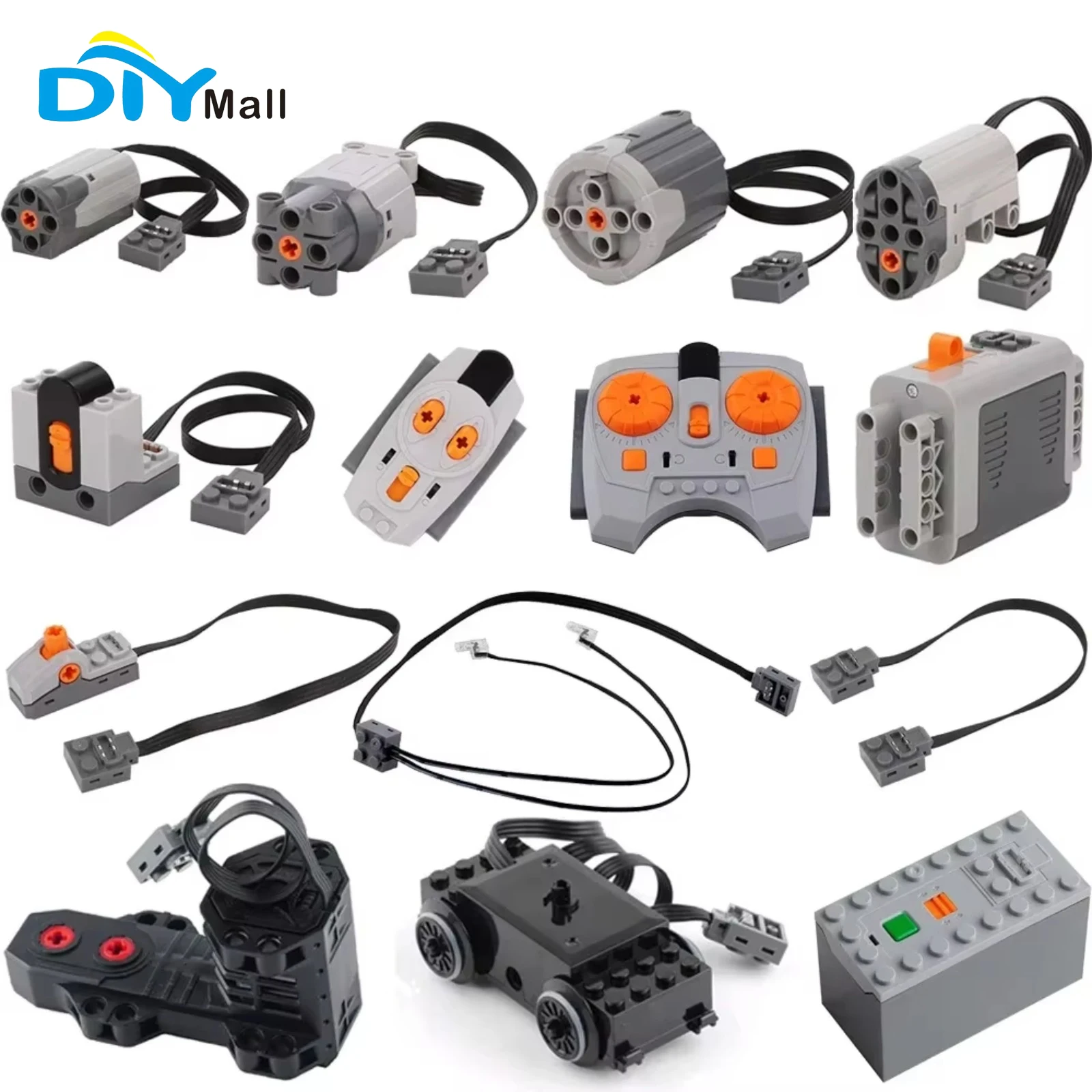 MOC Technische Teile Energie Funktionen Servomotor Fernbedienung Batteriekasten SwitchLight einstellen IR Geschwindigkeit Fernbedienung Empfänger Spielzeug