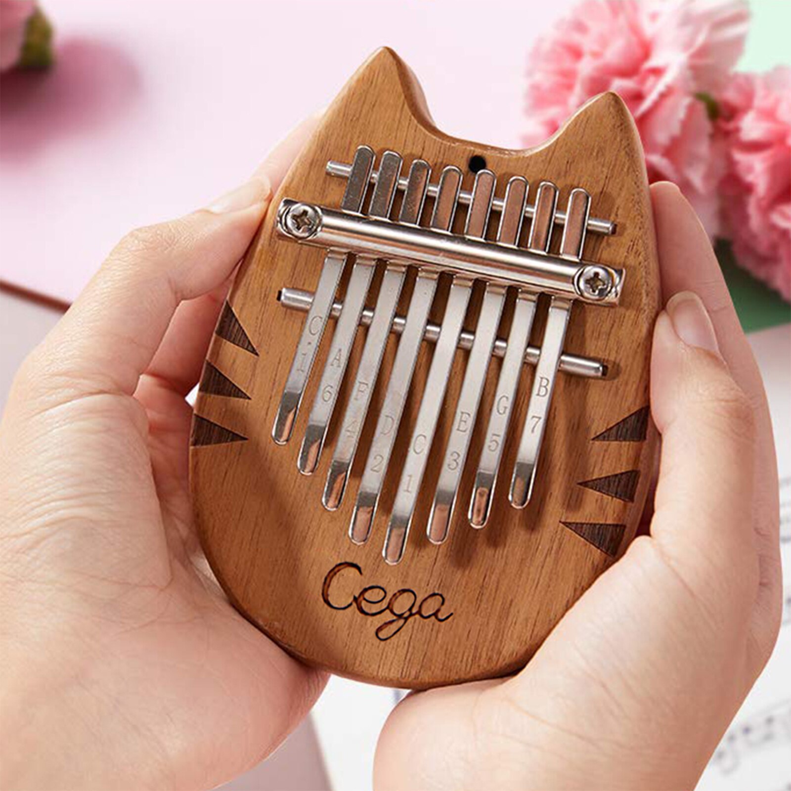 Mini Finger Piano 8 Keys Thumb Piano Wood Musical Instruments Kalimba for Music Lovers Playing Accessories