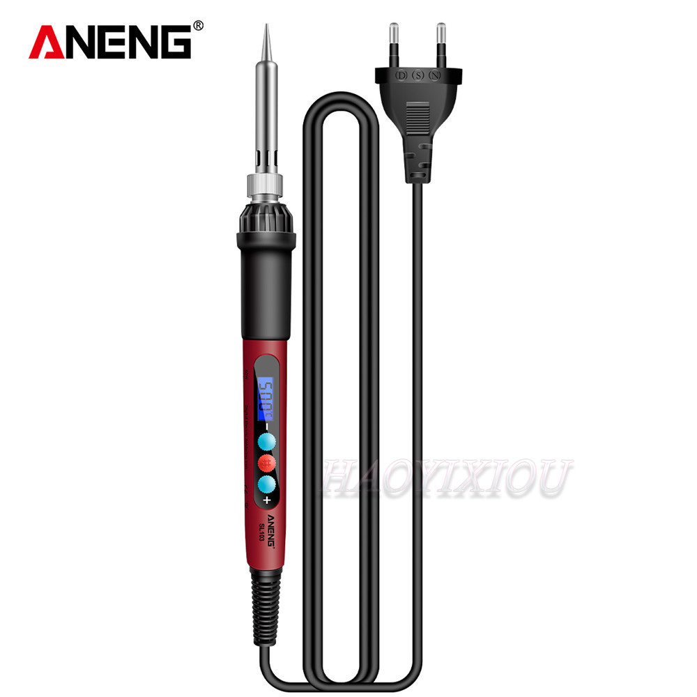 ANENG SL103 Digital Electric Soldering Iron 240V 60W Temperature Adjustable Welding Repair Tool With Soldering Tips