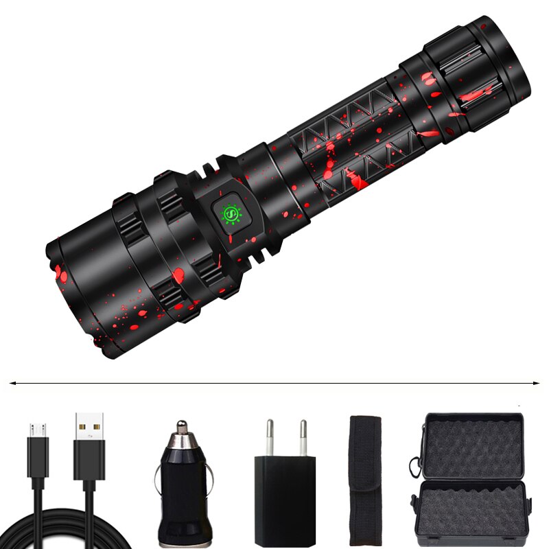 Yunmai 3800 Lumen Jagd licht Taschenlampe LED licht Taktische Wiederaufladbare leistungsstarke Wasserdicht Scout Taschenlampe 5 Modi 18650/26650: Option F / No battery
