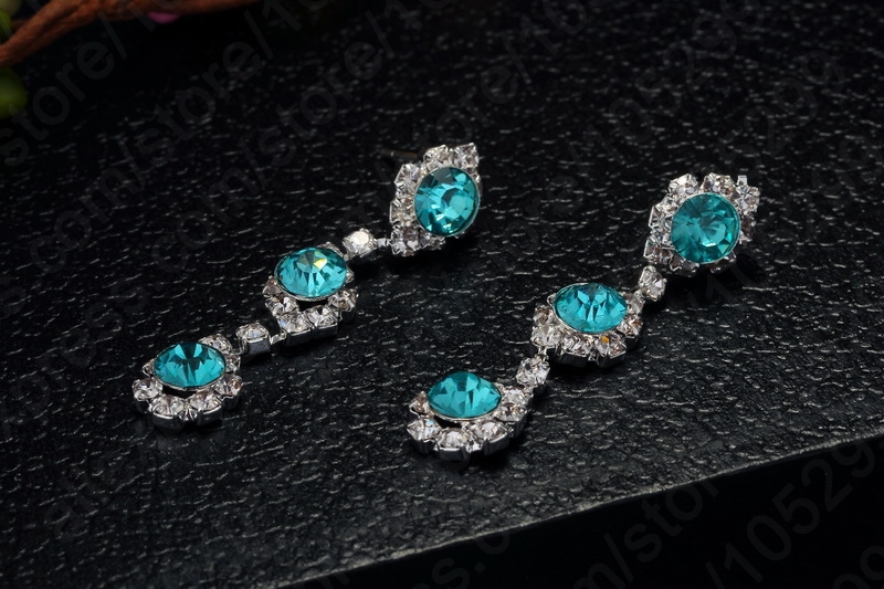 Romantische Deutlich Grün Zirkonia Gefüllt Echt 925 Sterling Silber Halskette Ohrringe Für Frauen Braut Schmuck Sets