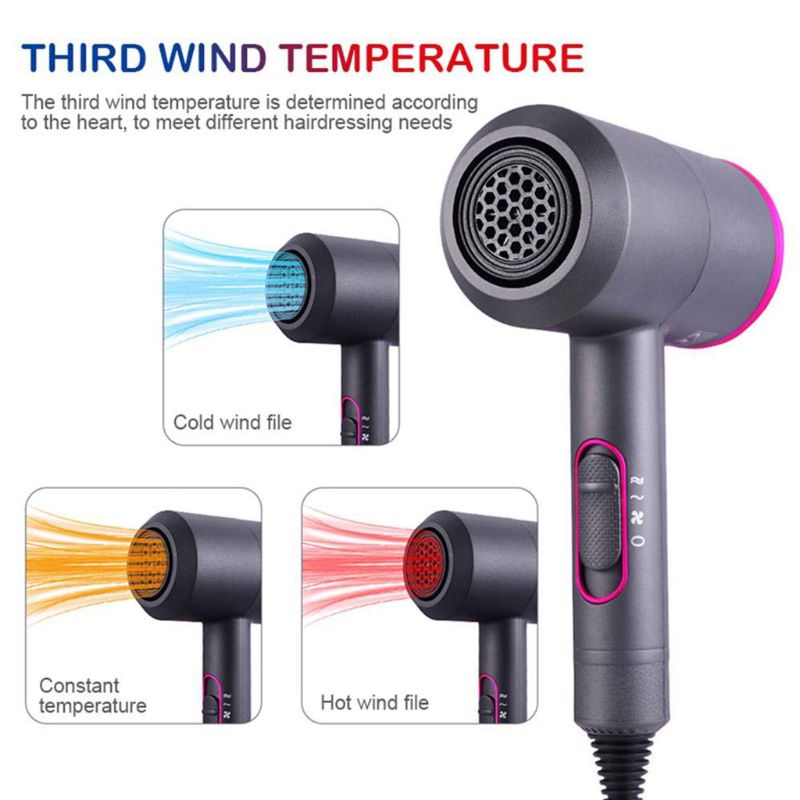 2000W Salon Hair Dryer 2 in 1 Air Brush Hair Dryers Negative Ionic Hair Blow Dryer Strong Wind Dryer