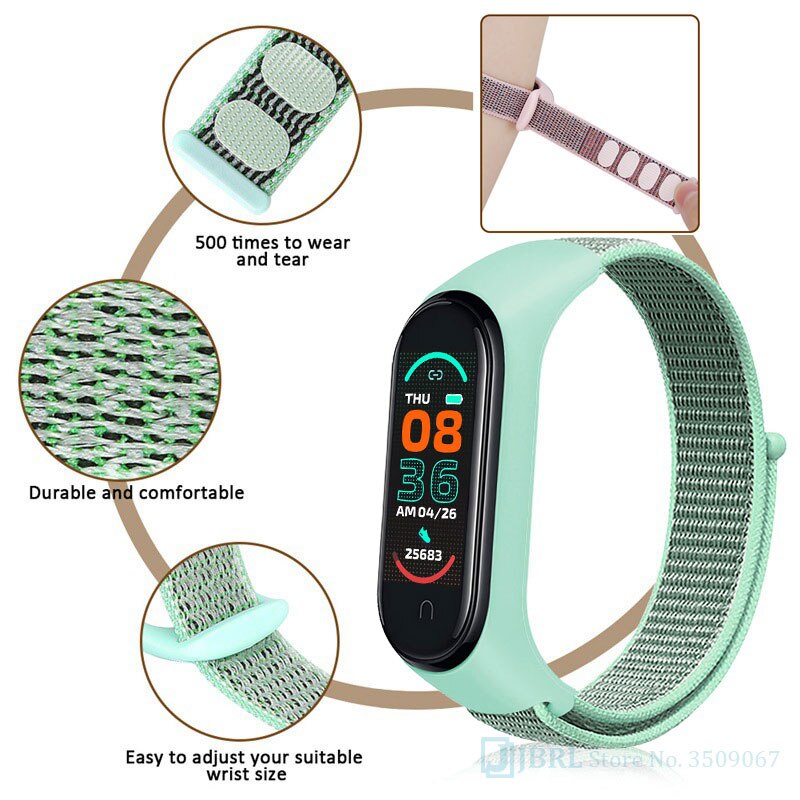 Nylon Kids Smart Band Children Heart Rate Sleep Smart Bracelet Fitness Tracker Wristband Sports For Android IOS Wrist Band 10-18