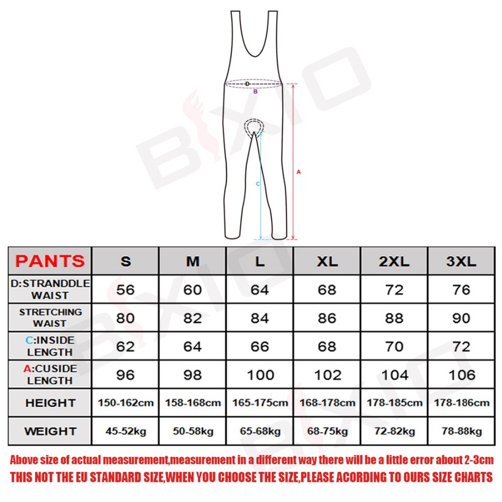 Bxio sykkelbukse pro lange sykkelbukser høst/vinter pustende sykkel sportsklær pantalones de ciclsmo bx -079- p