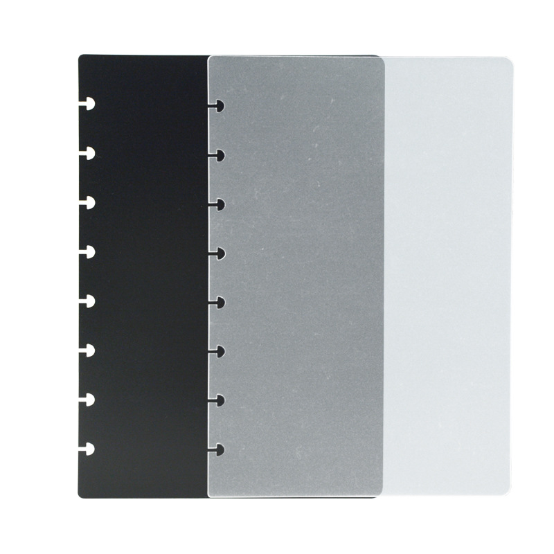 2 Sheets Multiple Sizes Loose-leaf Refill Notebook Cover Mushroom Hole Notebook Cover Binder Shell Simplicity Frosted PP Folder