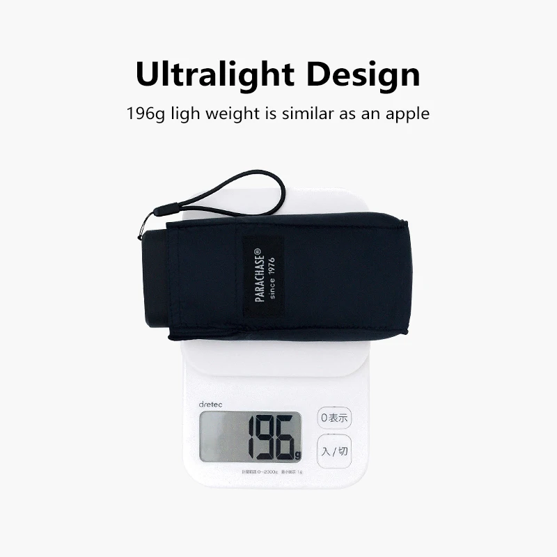 Sonne Flache Mini Regenschirm UV Schutz 210g Ultraleicht Klapp Tasche Regenschirme Regen Frauen Winddicht 6 Rippen Regenschirm klar Sonnenschirm