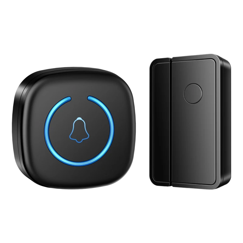 CACAZI Door Sensor Chime for Door Opens Outdoor Split Sensor Doorbell Adjustable 60 Ringtones LED Indicators Entry Alert Chime: Orange / EU